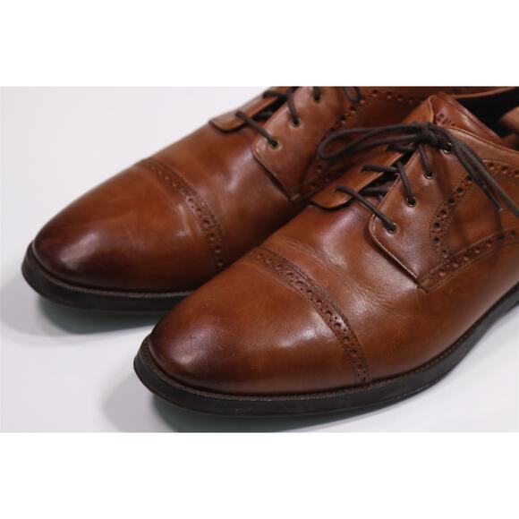 Cole Haan Mens British Tan Brown Captoe William Grand.OS Leather Dress Shoes 13M main image 8